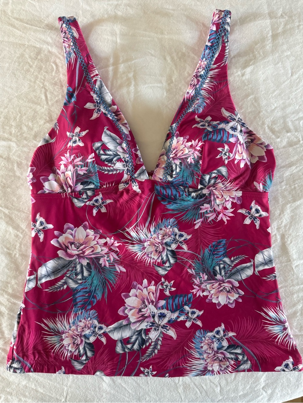 Women’s Floral V-Neck Tankini Top - Sea Level
